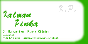 kalman pinka business card