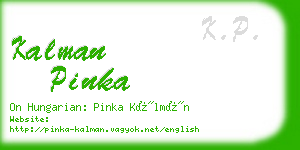 kalman pinka business card